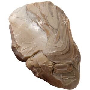 Carmel Chocolate Coffee Swirl Art Glass Cullet Slag Glass #5XL158‎